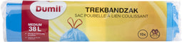 Dumil Afvalzakken met Trekband 38L 15 Stuks per rol