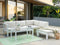 Beliani MESSINA - Loungeset voor 5 - Wit/Wit - Aluminium