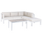 Beliani MESSINA - Loungeset voor 5 - Wit/Wit - Aluminium