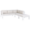 Beliani MESSINA - Loungeset voor 5 - Wit/Wit - Aluminium