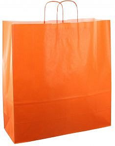 Papieren koordtas 45x17x47cm 50st oranje