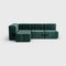 Curt-set 9 - E.g. Flexible Small Corner Sofa - Barcelona - Serpentine - V3347/39 (green)