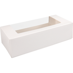 Klika - Zijvensterdoos | karton + PET | 25x10x9cm | wit | 100 stuks