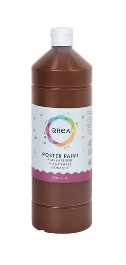Qrea - Plakkaatverf donkerbruin 1000ml