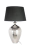 Lamp Base+shade Ball Line Aluminium Silver/black