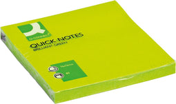 Q-CONNECT - Q-CONNECT Quick Notes, ft 76 x 76 mm, 80 vel, neongroen
