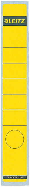Leitz - Rugetiket smal/lang 39x285mm zelfklevend geel | Pak a 10 stuk | 10 stuks