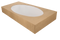 Klika - Cateringdozen kraft groot met ovaal venster 56x38x8cm BIO | 50 stuks