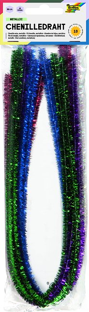 Folia Paper - Chenille draad Folia metallic assorti