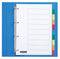 Quantore - Tabbladen 4-gaats 10-delig assorti tabs PP | 1 set | 25 stuks