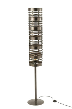 Lamp On Foot Ring Metal Grey