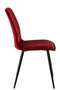 Jline Chair Claire Metal/textile Burgundy