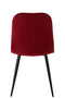Jline Chair Claire Metal/textile Burgundy