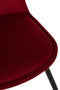 Jline Chair Claire Metal/textile Burgundy