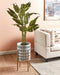 Beliani NEMOROSA - Bloempot - Wit/Blauw - 31 x 31 x 58 cm - Metaal
