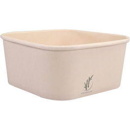 Depa® - ® Bak | Papier + PE | 1250ml | saladebak | 170x170x76mm | crème | 25 stuks