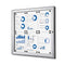 Quantore - Vergrendelbaar notitiebord indoor zilver 6x a4