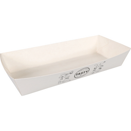 Klika - Bak | Karton + kleicoating | A14 | snackbak | 160x85x35mm | wit | 100 stuks