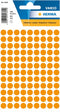 HERMA - Etiket 1844 rond 8mm fluor oranje 540 stuks