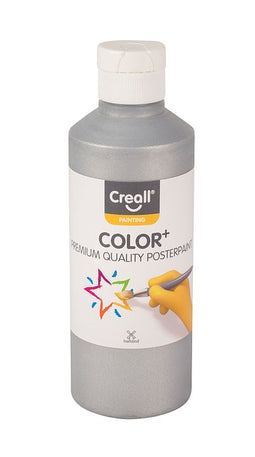 Creall - Plakkaatverf 20 zilver 250 ml | Fles a 250 milliliter | 6 stuks
