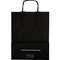 Klika - Tas | Kraftpapier | gedraaid papieren koord | 26x 12x35cm | draagtas | zwart | 100 stuks