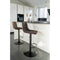 Middelfart Bar Chair - Bar Chair In Dark Brown With Black Legs - Set Of 2
