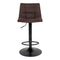 Middelfart Bar Chair - Bar Chair In Dark Brown With Black Legs - Set Of 2