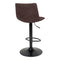 Middelfart Bar Chair - Bar Chair In Dark Brown With Black Legs - Set Of 2