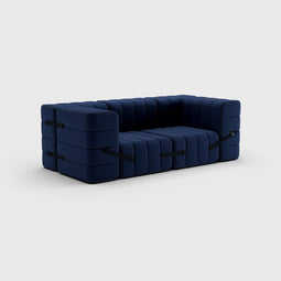 Curt-set 7 - E.g. Flexible 2-seater With Armrests - Jet - 6098 (dark Blue)