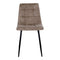 Middelfart Dining Chair - Chair In Light Brown Microfiber With Black Legs - Set Of 2