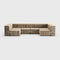Curt-set 15 - E.g. Flexible U-shaped Sofa - Barcelona - Vole - V3347/15 (grey / Brown)