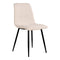 Middelfart Dining Chair - Dining Chair In Bouclé, White With Black Legs, Hn1232 - Set Of 2
