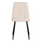 Middelfart Dining Chair - Dining Chair In Bouclé, White With Black Legs, Hn1232 - Set Of 2