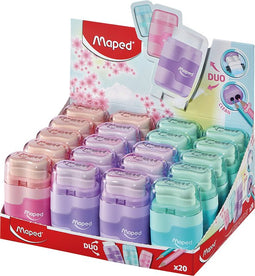 Maped - Puntenslijper/gum Connect pastel display à 20 assorti