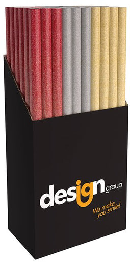 IG design - Inpakpapier glitter uni 150x70cm assorti