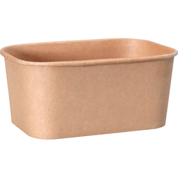 Depa® - ® Bak | Karton + PP | 1000ml | maaltijdcontainer | 169x117x76mm | bruin | 300 stuks