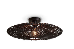 Ceiling Lamp Zanzibar L Rattan/flat Dia.55xh.14cm - Black