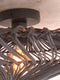 Ceiling Lamp Zanzibar L Rattan/flat Dia.55xh.14cm - Black