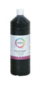 Qrea - Plakkaatverf zwart 1000ml | Fles a 1000 milliliter | 6 stuks