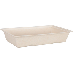 Depa® - ® Bak | Bagasse (suikerrietpulp) | A14 | snackbak | 19x11.8x3.6cm | naturel | 50 stuks