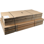 SendProof® - Wijnverzenddoos | golfkarton | 212x204x368mm | 4 flessen | bruin/zwart | 10 stuks