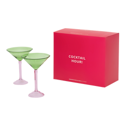 Urban Nature Culture Martini cocktail glass, set of 2, in gift pack Multi co / Glass