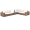 Beliani PALERMO - Loungeset - Bruin - PE rotan