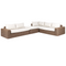 Beliani PALERMO - Loungeset - Bruin - PE rotan