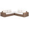 Beliani PALERMO - Loungeset - Bruin - PE rotan