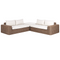 Beliani PALERMO - Loungeset - Bruin - PE rotan