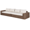 Beliani PALERMO - Loungeset - Bruin - PE rotan