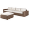 Beliani PALERMO - Loungeset - Bruin - PE rotan