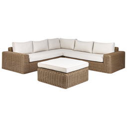 Beliani PALERMO - Loungeset - Bruin - PE rotan