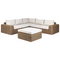 Beliani PALERMO - Loungeset - Bruin - PE rotan